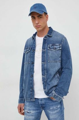 Pepe Jeans geaca jeans Luka Stencil barbati, de tranzitie