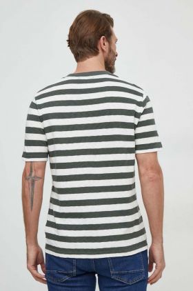 Marc O'Polo tricou din bumbac barbati, culoarea verde, modelator