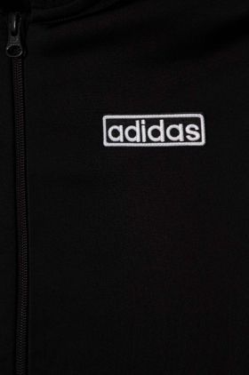 adidas Originals bluza copii culoarea negru, cu glugă, cu imprimeu