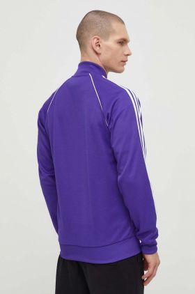 adidas Originals bluză bărbați, culoarea violet, cu imprimeu  IR9885