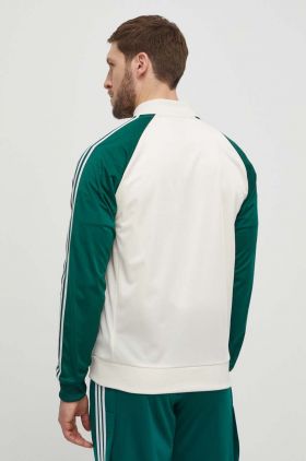 adidas Originals bluză bărbați, culoarea bej, cu imprimeu IS1403