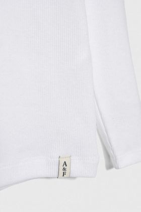 Abercrombie & Fitch longsleeve copii culoarea alb