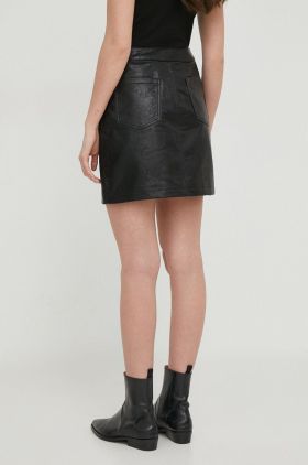 Pepe Jeans fusta SAFIRE culoarea negru, mini, evazati