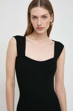 Marella rochie culoarea negru, mini, mulată 2413320000000