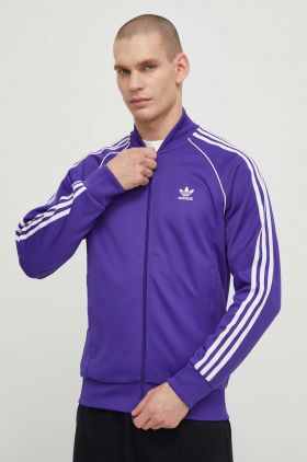 adidas Originals bluză bărbați, culoarea violet, cu imprimeu  IR9885