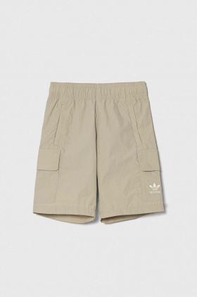 adidas Originals pantaloni scurti copii culoarea verde, talie reglabila