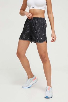 adidas Performance pantaloni scurți de alergare Run It culoarea negru, cu model, high waist IL7221