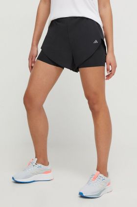 adidas Performance pantaloni scurți de antrenament Designed for Training culoarea negru, uni, high waist IM8178