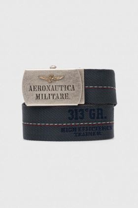 Aeronautica Militare curea barbati, culoarea albastru marin