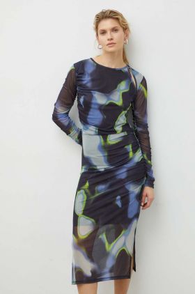 2NDDAY rochie culoarea negru, midi, mulata