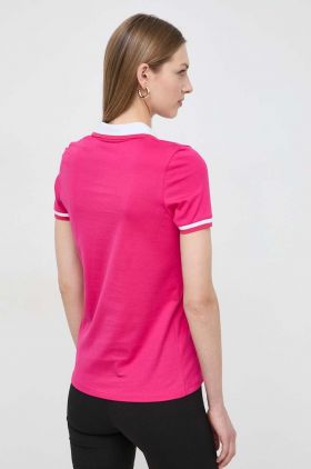 PLEIN SPORT polo de bumbac culoarea roz