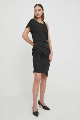 2NDDAY rochie culoarea negru, mini, drept