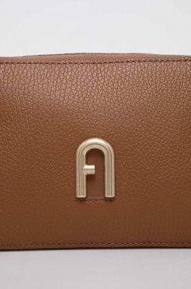 Furla poseta de piele culoarea maro
