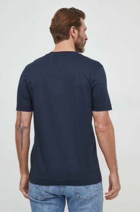 BOSS tricou din bumbac bărbați, culoarea bleumarin, cu imprimeu 50507787