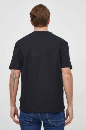 BOSS Orange tricou din bumbac bărbați, culoarea negru, uni 50509452