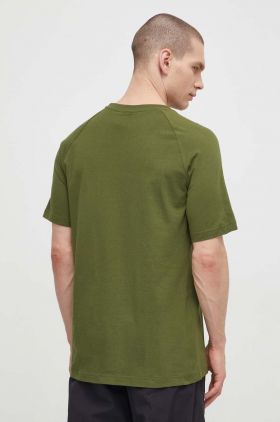 adidas Originals tricou din bumbac bărbați, culoarea verde, cu imprimeu IS0248