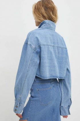 Answear Lab camasa jeans femei, cu guler clasic, relaxed