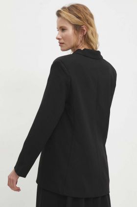 Answear Lab sacou culoarea negru, un singur rand de nasturi, neted