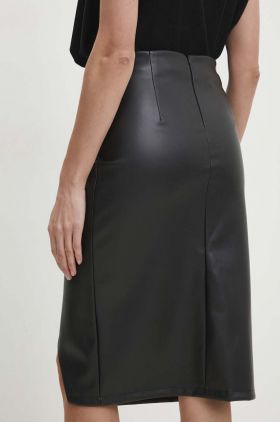 Answear Lab fusta culoarea negru, midi, drept