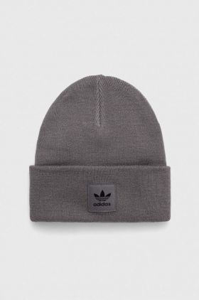 adidas Originals căciulă culoarea gri, din tesătură uni IS4630