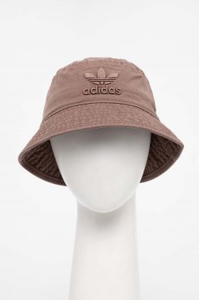 adidas Originals pălărie din bumbac culoarea maro, bumbac IT7623