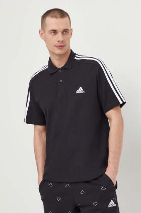 adidas polo de bumbac culoarea negru, cu imprimeu  IC9310