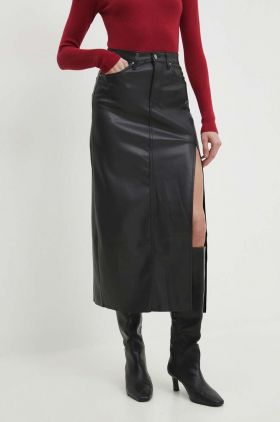 Answear Lab fusta culoarea negru, maxi, evazati