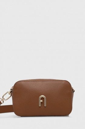 Furla poseta de piele culoarea maro