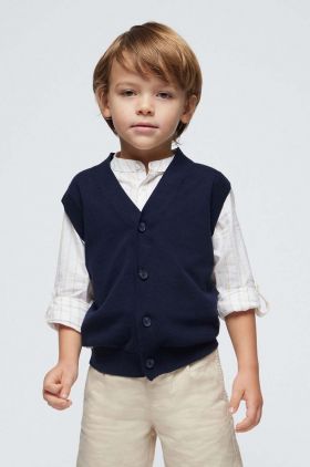 Mayoral cardigan din bumbac pentru copii culoarea albastru marin, light