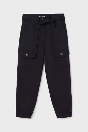Mayoral pantaloni copii culoarea negru, neted