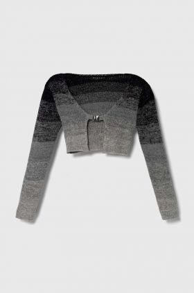 Sisley cardigan copii culoarea negru, light