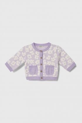 United Colors of Benetton cardigan bebe culoarea violet, light