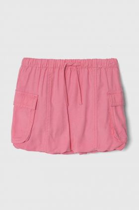 United Colors of Benetton fusta fete culoarea roz, mini, drept