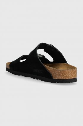 Birkenstock papuci din piele Arizona femei, culoarea negru, 1027164