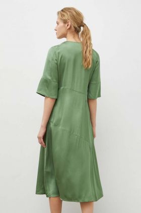 Day Birger et Mikkelsen rochie culoarea verde, midi, drept