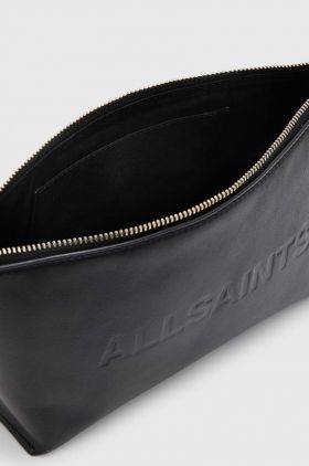 AllSaints poseta piele EMILE culoarea negru