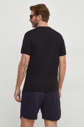 Armani Exchange tricou din bumbac x mixmag barbati, culoarea negru, neted