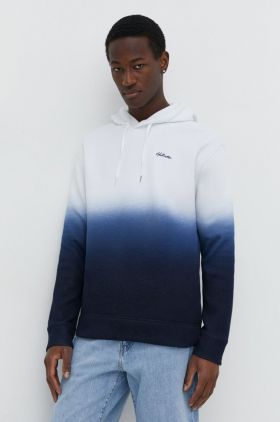 Hollister Co. bluza barbati, culoarea albastru marin, cu glugă, modelator