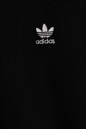 adidas Originals bluza copii culoarea negru, cu glugă, neted