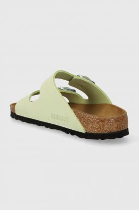 Birkenstock papuci din piele Arizona femei, culoarea verde, 1026710
