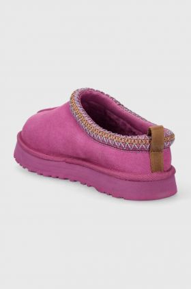 UGG papuci din piele intoarsa pentru copii K TAZZ culoarea violet