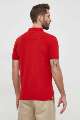 Aeronautica Militare tricou polo barbati, culoarea rosu, neted