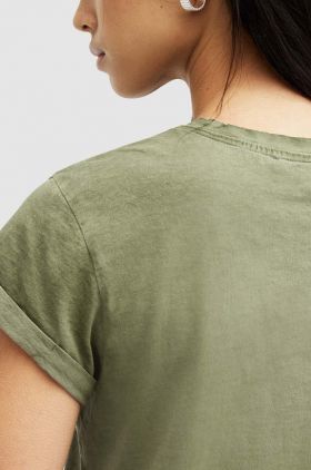 AllSaints tricou din bumbac ANNA femei, culoarea verde