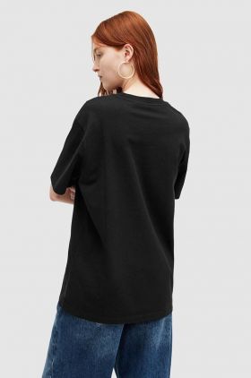 AllSaints tricou din bumbac PIPPA femei, culoarea negru