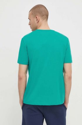 EA7 Emporio Armani tricou barbati, culoarea verde, cu imprimeu