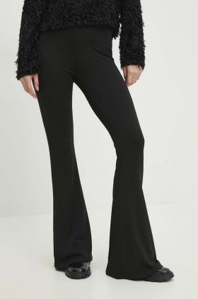 Answear Lab colanti femei, culoarea negru, evazati, high waist