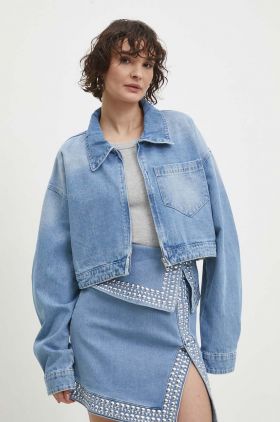 Answear Lab geaca jeans femei, de tranzitie, oversize