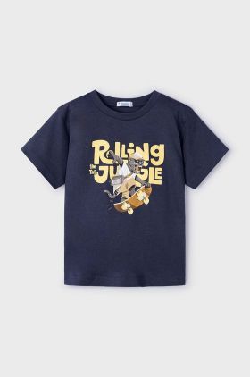 Mayoral tricou de bumbac pentru copii culoarea negru, cu imprimeu