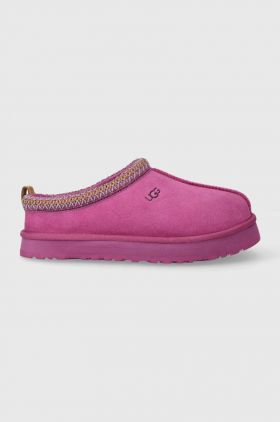 UGG papuci din piele intoarsa pentru copii K TAZZ culoarea violet