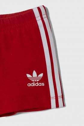 adidas Originals set de bumbac pentru bebelusi culoarea rosu